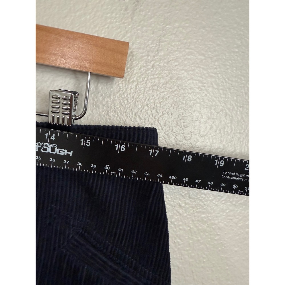 Marine Layer Corduroy Navy Blue Skirt Womens Sz 12 Button Front Pockets Academia - Picture 8 of 9